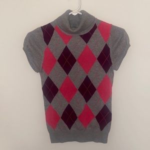 H & M sweater blouse with ruffle shoulder